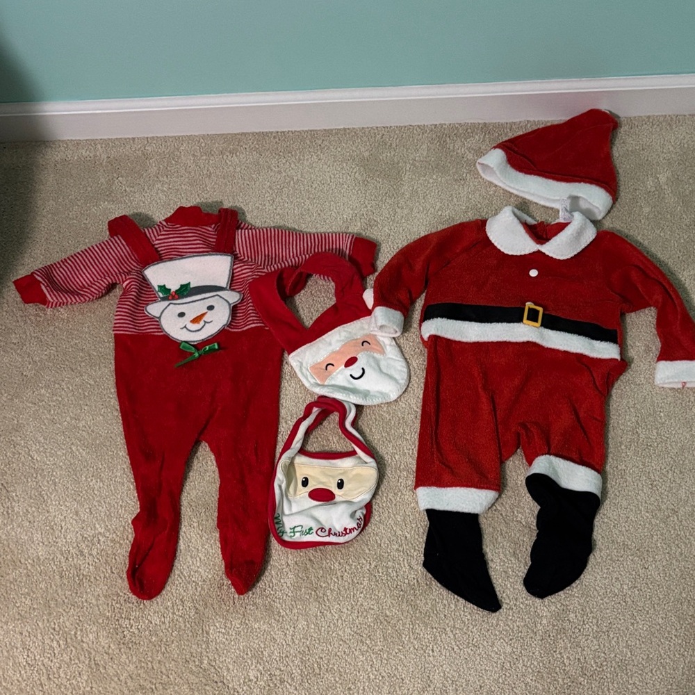 Festive Red Santa and Snowman  Sets